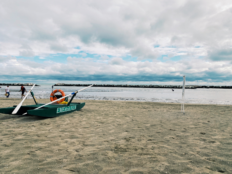Cambio di prospettiva passeggiata spiaggia